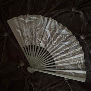 Black bat vampire gothic fan